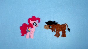 My Little Pony: Friendship is Magic - Felt Pinkie Pie and Cranky Doodle Donkey My Little Pony: Friendship is Magic - Felt Pinkie Pie and Cranky Doodle Donkey
