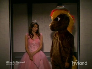 Joy is unimpressed with Sean's My Little Pony costume in "Hot in Cleveland"